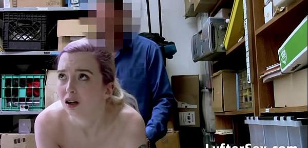 Petite Blonde Teen Caught Live Stealing on CCTV